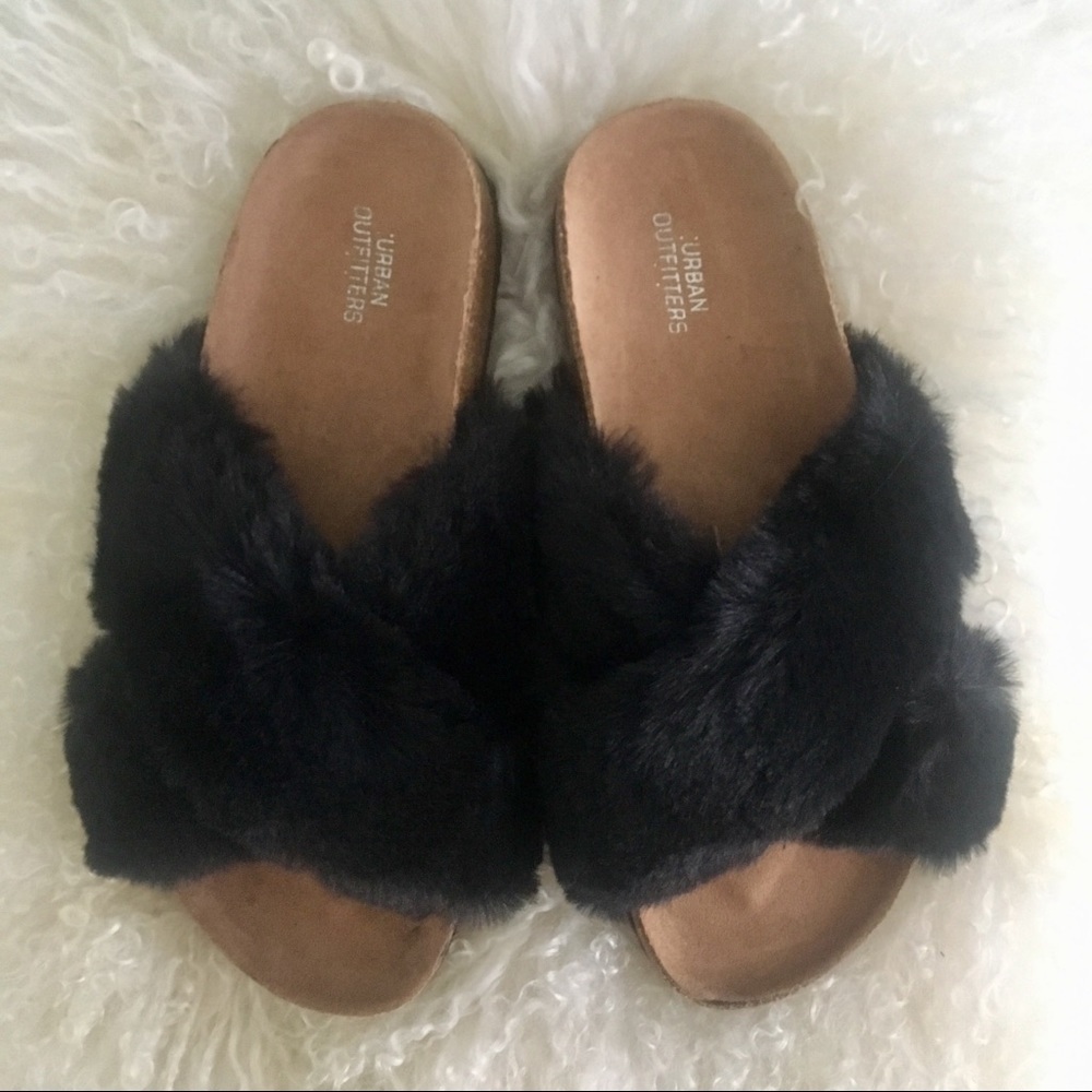 🆕DK CHOCOLATE FAUX MINK FUR SLIDES-PERFECT GIFT!